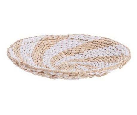 Set 5 tavi decorative iarba mare natur alba Islas Ø30 cm