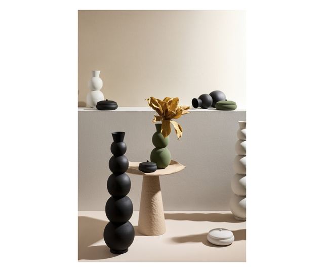 Ridhi Μαύρο Μεταλλικό Βάζο Λουλουδιών Ø20x76h