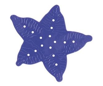 Set forme antiderapante pentru baie, 6 stelute, albastru