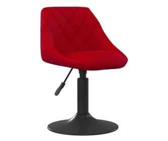 Vrteča jedilna stola, 4 kosi, vino rdeča, žamet