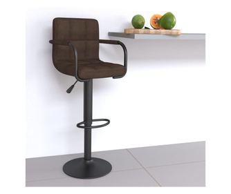 Bar stol, rjav, tekstilni material