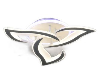 Lustra LED RFAN, Model M396-3RGB, cu Telecomanda, 3 Tipuri de Lumina plus Lumina RGB, Intensitate Reglabila, 130W, Alb