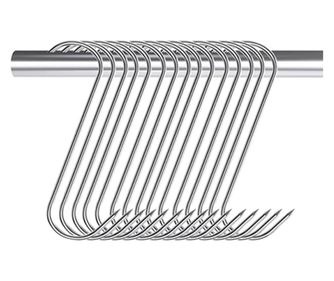 Komplet 30 kavljev za dimljenje mesa, IdeallStore® Butcher Shop, 17 cm, nerjaveče jeklo