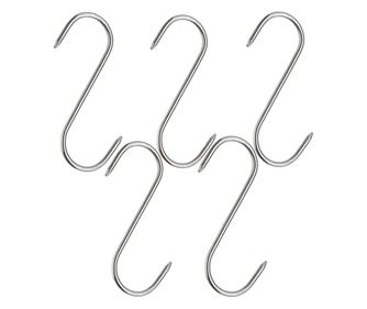 Σετ πέντε γάντζων καπνίσματος κρέατος, κρεοπωλείο IdeallStore®, 16 cm, μεταλλικά