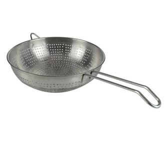 Szűrő egy fogantyúval, apró lyukú, 22 cm, matt, rozsdamentes, AZHOME