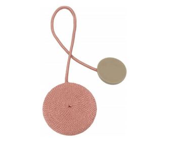 Cordon de strangere pentru draperie sau perdea cu magnet, model Pufo, roz