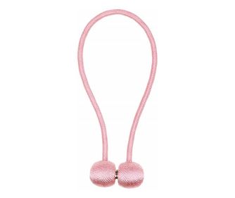 Cordon de strangere Pufo pentru draperie sau perdea cu magnet, roz