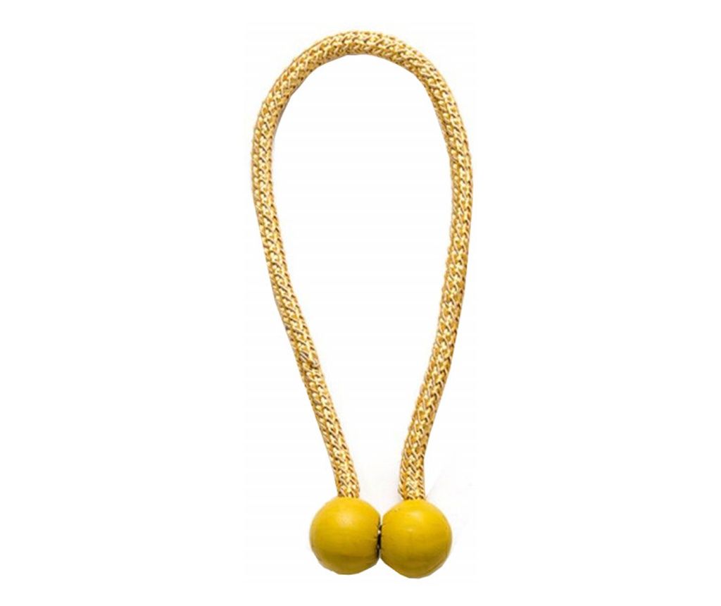 Pufo Round Magnetic Tie-back for Curtains or Drapes, Gold