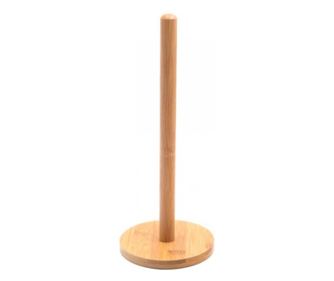 Suport Pufo Nature din lemn de bambus pentru rola hartie, prosoape de bucatarie, 30 cm, maro