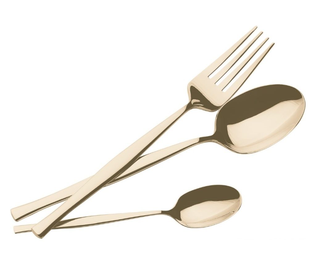 Set pribora za jelo od 24 dijela, 6 osoba, sjajno zlatni Berlinger Haus BH 3064