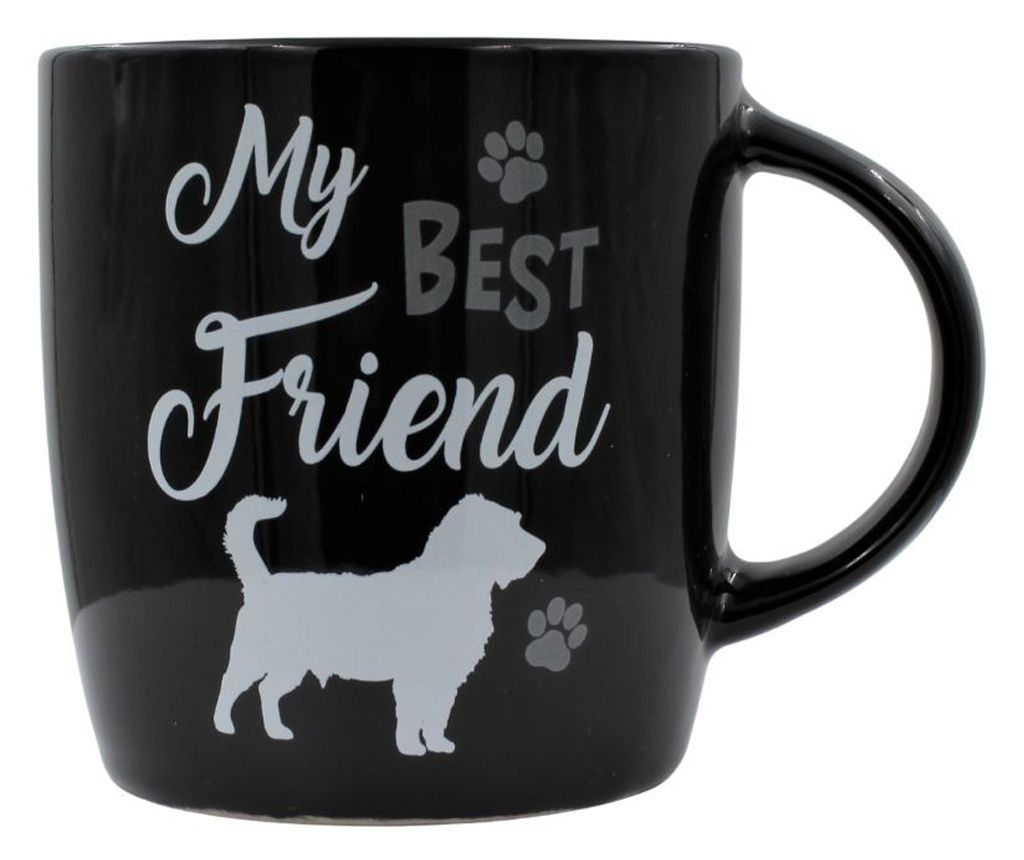 My Best Friend Black Ceramic Mug