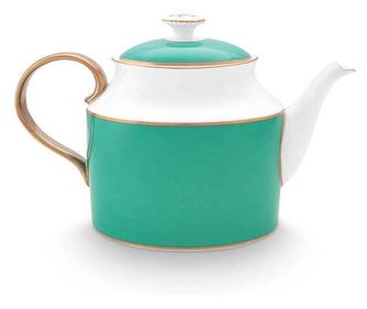 Porculanski čajnik, Pip Studio, Zlatno-zeleni, 1.8l, Pip Chique kolekcija