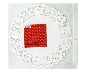 Čipkasti papirnati podstavki 12 kosov/komplet ø 34 cm