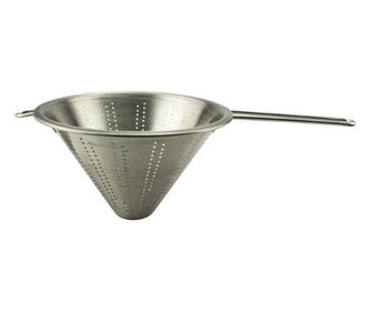 Kúpos rozsdamentes acél szűrő fogantyúval, 18 cm