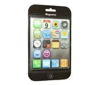 Set 18 magneti de frigider model aplicatii iPhone, Gonga® Multicolor