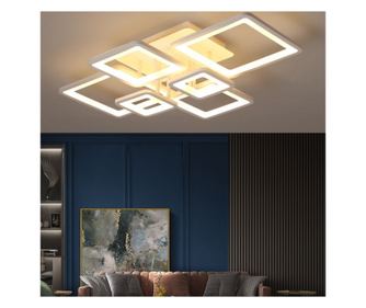 Lustra LED RFAN, Model K002-6 WH, Cu Telecomanda, 3 Tipuri De Lumina, Intensitate Reglabila, 228W, Alb