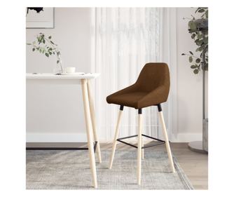 Bar stol, rjav, tekstilni material