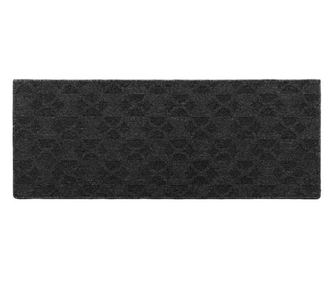 Covor mocheta pentru hol, negru-gri, cu cercuri, 130 x 50 cm