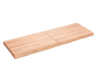 Asztallap, 140x50x6 cm, barna, kezelt tlgyfa, organikus kontr