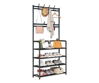 Előszobafal ruhaállvány LRA-02 fekete