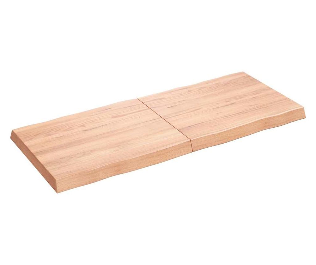 Svetlo rjava namizna plošča, 120x50x6 cm, masiven obdelan hrastov les