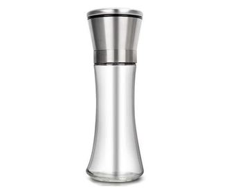Rasnita Manuala pentru boabe, Cyrax, Rasnita pentru Piper Sare Cafea, din Sticla cu Otel inoxidabil, 19.2 x 6.4 cm, volum 200 ml
