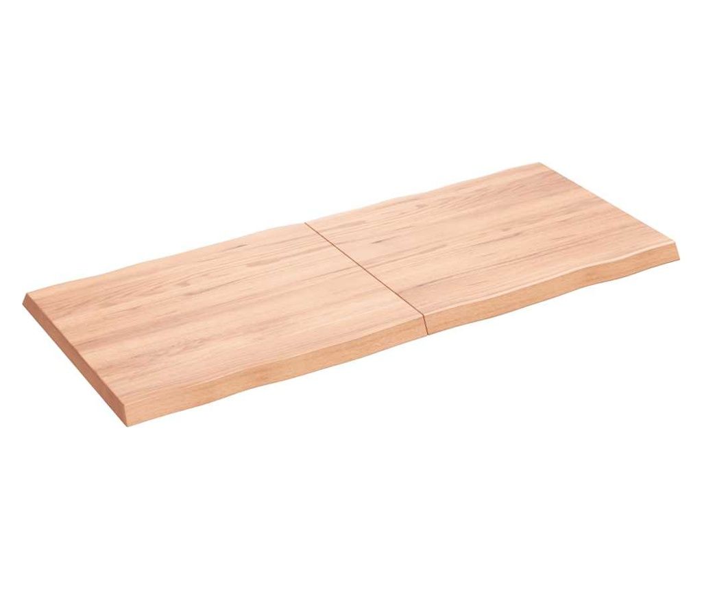 Svjetlosmeđa ploča za stol 120x40x4 cm, masivno tretirano hrastovo drvo