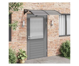 Ajtbaldachin, fekete, 150x80 cm, polikarbont