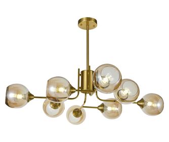 Lustra RFAN, Model N6802-8, Cu Abajururi, 8 X E27, Auriu