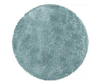 Covor Shaggy Fluffy Super Moale, Albastru Deschis, Rotund 80 cm x 80 cm