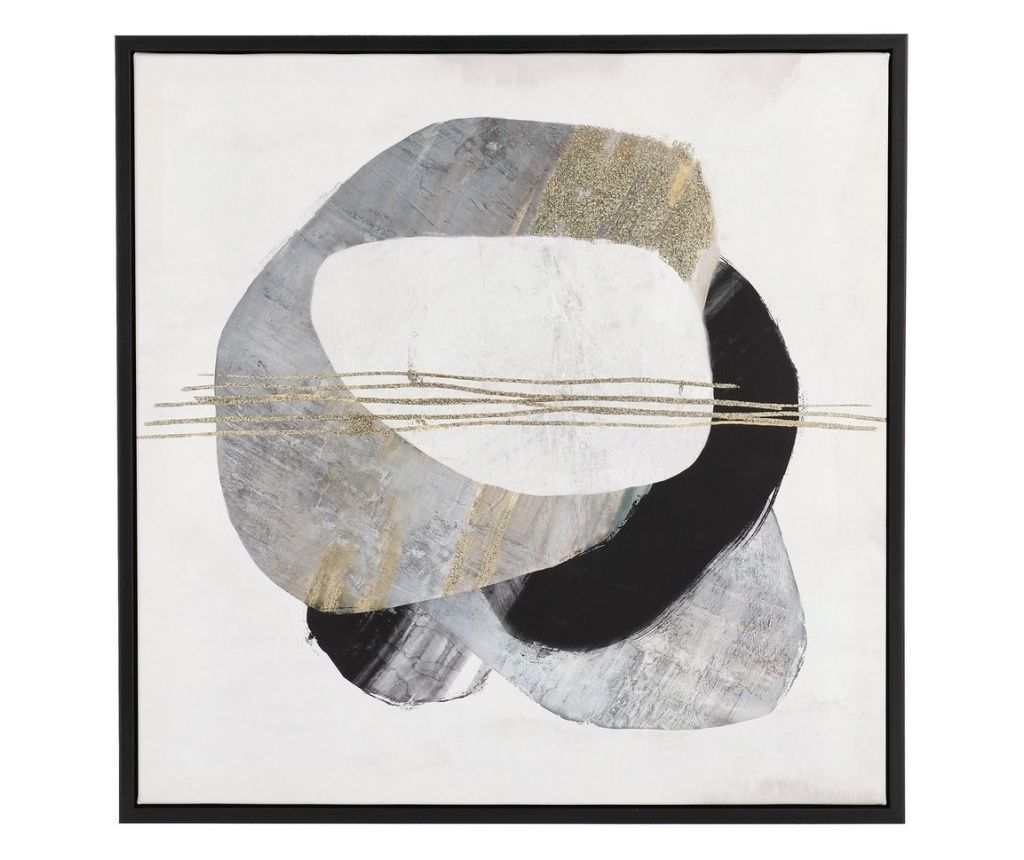 Absztrakt dekorációs festmény vázlat 50x3,2x50h