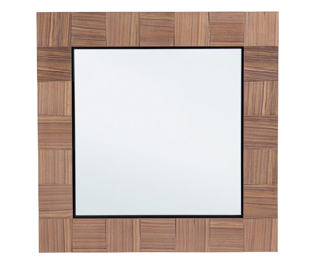 Alfalda Brown Wooden Wall Mirror 106x5.5x106h