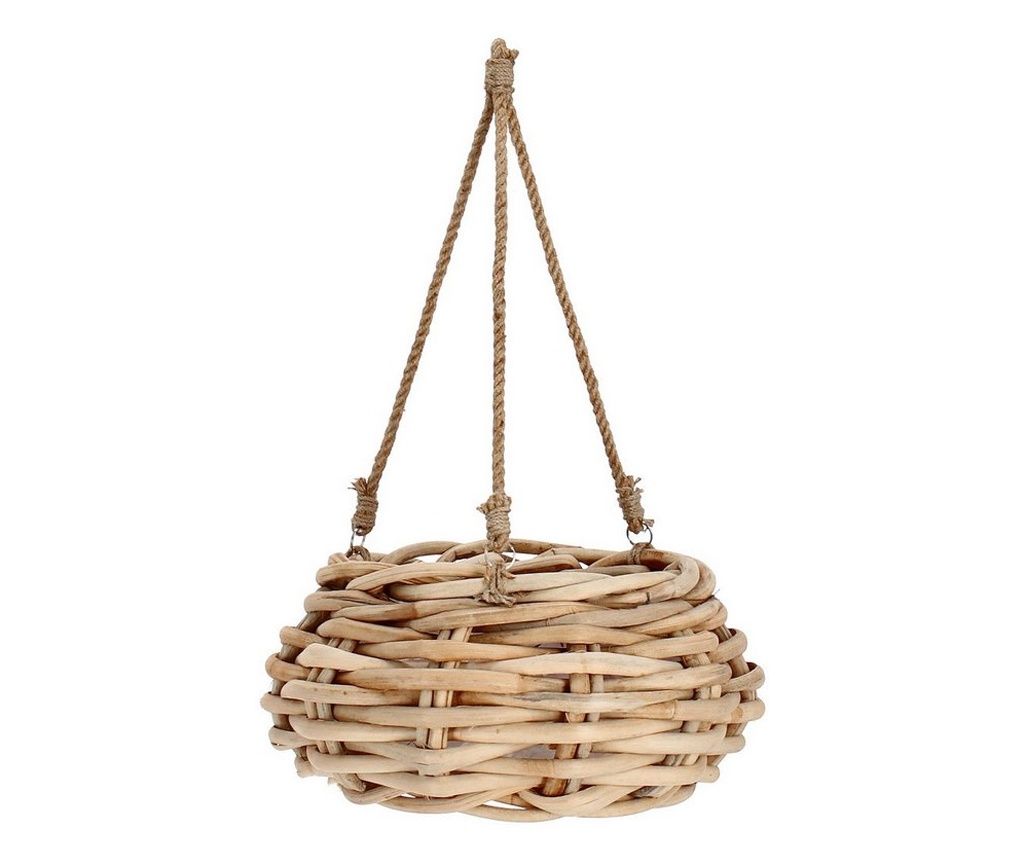 Yulia természetes rattan függőkosár Ø40x20h
