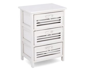 Leny fehér fa komód 40x29x58h