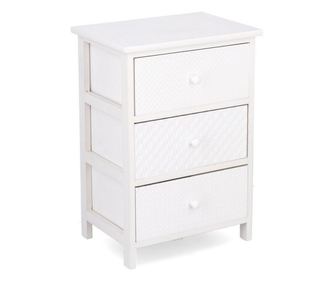 Nadya fehér fa komód 40x29x58h