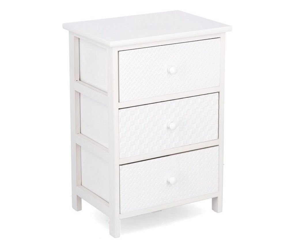 Nadya fehér fa komód 40x29x58h