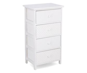 Nadya fehér fa komód 40x29x73h