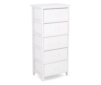 Fehér fa komód Nadya 40x29x90h