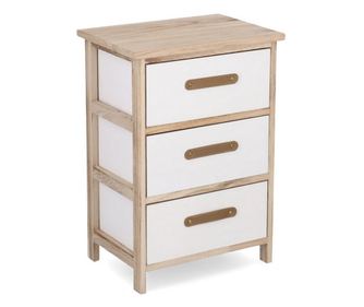 Reka fehér és barna fa komód 40x29x58h