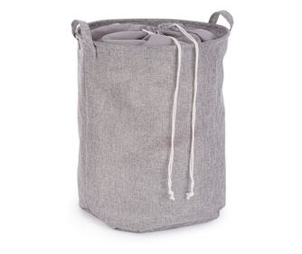 Siva košara za rublje od tkanine Ryder Ø40x48h