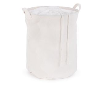 Bijela košara za rublje od tkanine Ryder Ø40x48h