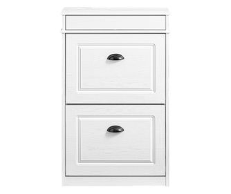 Garderobă SoBuy, modernă, cu intrare dublă și efect de lemn alb. Dimensiuni: 54 x 24 x 82 cm. Model: FSR78-WG.