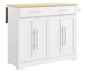 SoBuy FKW129-WN konyhaszekrény kerekekkel, fehér

Ez a praktikus konyhaszekrény kihúzható famunkalappal is rendelkezik, így akár