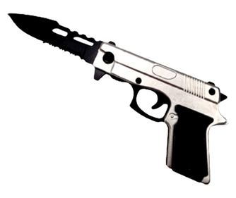 Μαχαίρι πιστολιού, IdeallStore®, 18 cm, ασημί