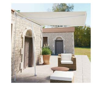Автоматична прибираща се самостоятелна тента, кремава, 300x250 см