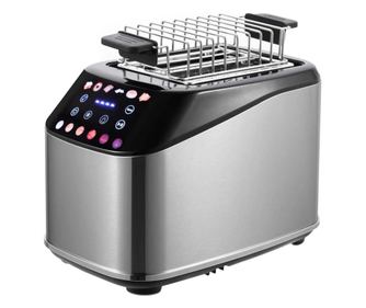 Kenyérpirító, BEEM, Érintőképernyős, 2 szeletes, rozsdamentes acél