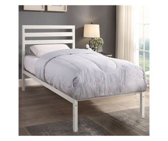 Bella fém ágykeret ajándék ágyráccsal, több méretben és színben-Fehér 90x200 cm-es-fehér