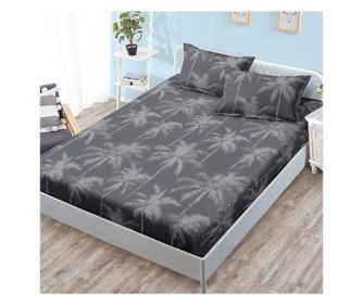Set cearceaf de pat 2 Persoane, 3 piese, 180x200 cm, bumbac satinat, Casa de Vis Online, G-272