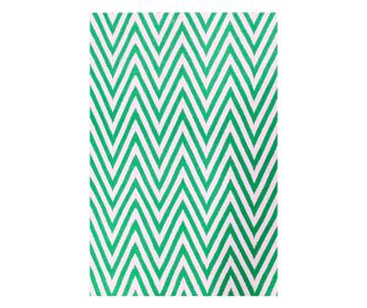Kelim Zig Zag Green 140x200
