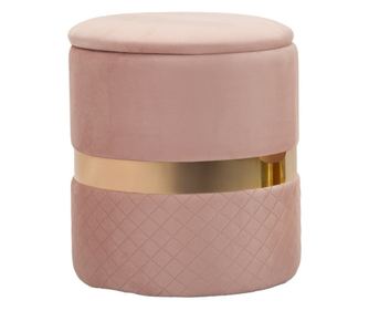 Tabure s prostorom za shranjevanje sheffield roza set 2 kosa ø 37x42-28x35 cm